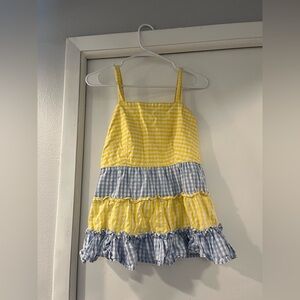Crown and Ivy yellow and blue gingham top